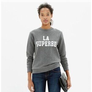 Madewell Gray 'LA SUPERBE' Crewneck Sweatshirt